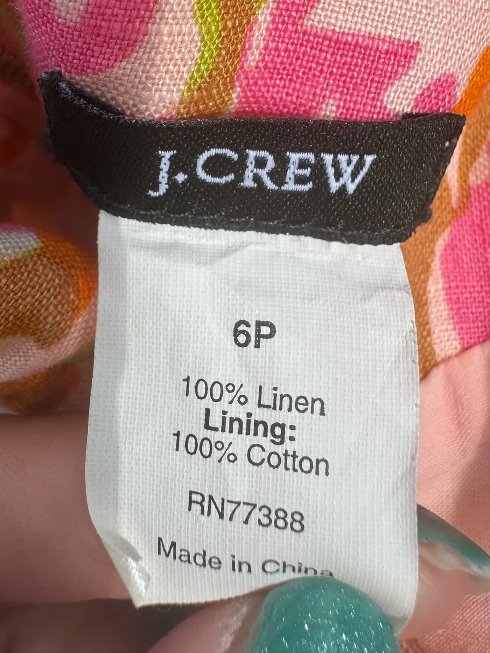 J. Crew Antonia Paisley Linen Dress